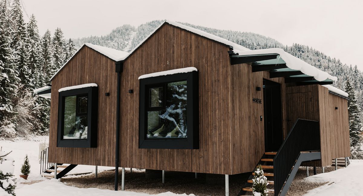 Tiny houses Wald und Wiese Winter